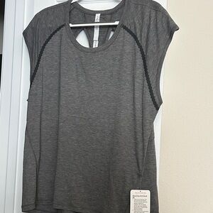 lululemon athletica Heather Gray Cap-Sleeve Active Tank